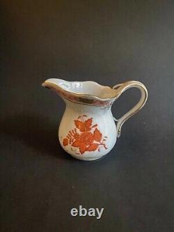 Vintage Herend Coffee Set Apponyi Rust Chinese Bouquet