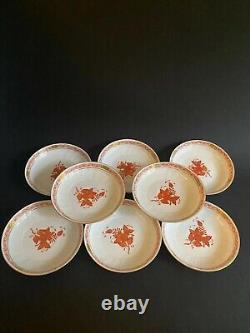 Vintage Herend Coffee Set Apponyi Rust Chinese Bouquet