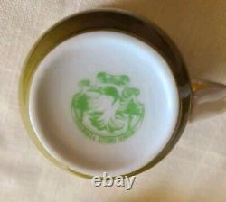 Vintage Hollohaza Hungary Hungarian Porcelain Coffee Set Gold