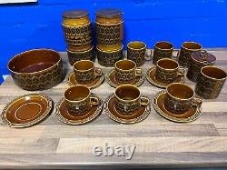 Vintage Hornsea Heirloom Brown Set 23 Pieces 70s Made In England Great Condition