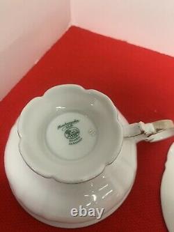 Vintage Hutschenreuther Coffee Cup & Saucer 4 Pc Place Settings Revere (8045)