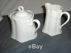 Vintage Hutschenreuther Selb Germany Racine White 13 Pc Coffee Set NICE