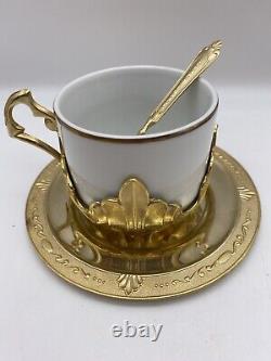 Vintage IPA Italy 24k Gold Plated Coffee Service Set Gorgeous