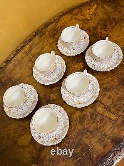 Vintage James Kent Pearl Delight Coffee Cups 7 Saucers Set of 6