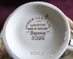 Vintage James Kent bone-china cased demitasse/espresso set with spoons