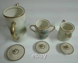 Vintage Japanese Hand Painted'Soko China' Satsuma Porcelain Coffee Set