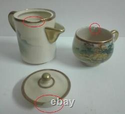 Vintage Japanese Hand Painted'Soko China' Satsuma Porcelain Coffee Set