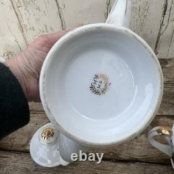 Vintage Japanese Lithopane Geisha Tea Set Cup Saucer Side Plate X5 Tea Pot