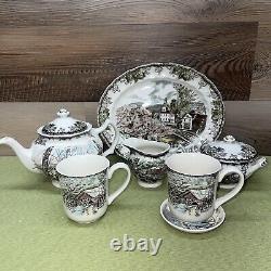 Vintage Johnson Brothers Coffee/tea Set, Made In England EUC