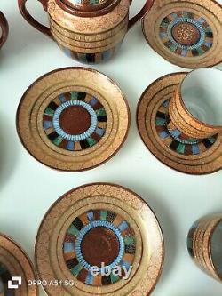 Vintage Kutani Japanese Hand painted 1000 Faces Tea/Coffee Set Lithopane Geisha