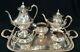 Vintage Lehman Brothers Ny C. 1930 Silver On Copper 7 Piece Tea Coffee Set Withtray