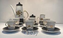 Vintage Lichte Riga German Fine China Porcelain Coffee Tea Set MCM