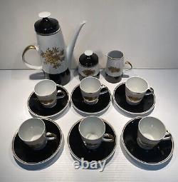 Vintage Lichte Riga German Fine China Porcelain Coffee Tea Set MCM