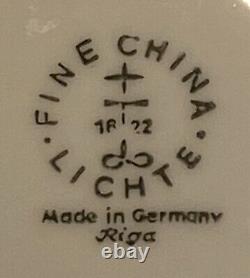 Vintage Lichte Riga German Fine China Porcelain Coffee Tea Set MCM