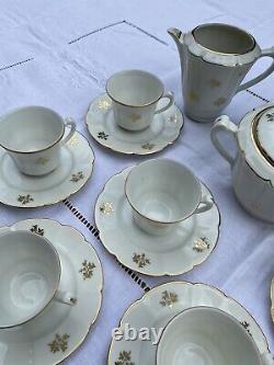 Vintage Limoges Chatres Sur Cher Fine Porcelain Tea/Coffee Service 10 Place Set