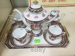 Vintage Limogo France Tea / Coffee Set for 2 Worth $250+++