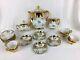 Vintage Mitterteich Demitasse Coffee Set Heavy Gilt 26 Piece Stunning Condition
