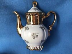 Vintage MITTERTEICH Demitasse Coffee Set Heavy Gilt 26 piece STUNNING Condition