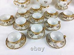 Vintage MITTERTEICH Demitasse Coffee Set Heavy Gilt 26 piece STUNNING Condition