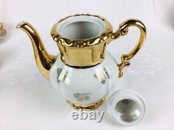 Vintage MITTERTEICH Demitasse Coffee Set Heavy Gilt 26 piece STUNNING Condition