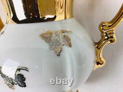 Vintage MITTERTEICH Demitasse Coffee Set Heavy Gilt 26 piece STUNNING Condition