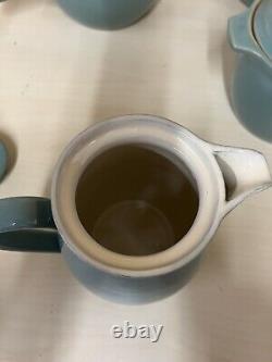 Vintage Manor Green Denby X6 Items Soup Bowls Lidded Jug Coffee Pot Casserole