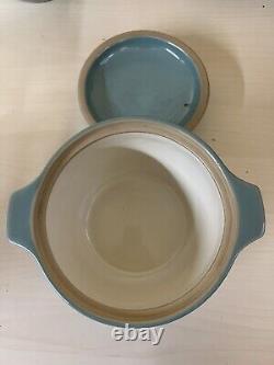 Vintage Manor Green Denby X6 Items Soup Bowls Lidded Jug Coffee Pot Casserole