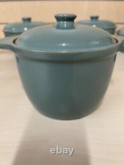 Vintage Manor Green Denby X6 Items Soup Bowls Lidded Jug Coffee Pot Casserole