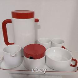 Vintage Melitta Red And White Coffee Set Made In Germany