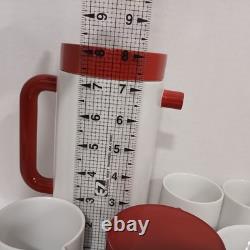 Vintage Melitta Red And White Coffee Set Made In Germany