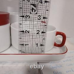 Vintage Melitta Red And White Coffee Set Made In Germany