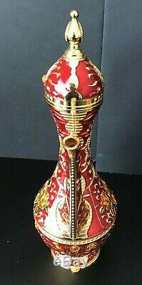 Vintage Middle Eastern / Moroccan Enameled Tea Or Coffee Set