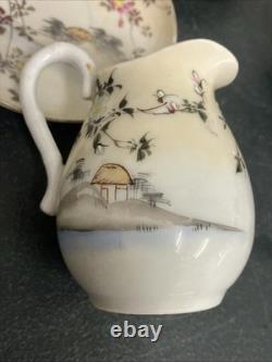 Vintage Mikori Birds Japanese Eggshell Tea/Coffee Set