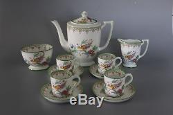 Vintage Minton B1255 The Ho Ho Bird Coffee Set for 4