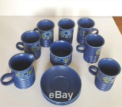 Vintage Mod Carlton Ware Blue Coffee/Tea 13 Piece Set C. 1960's Rare & Beautiful