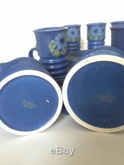 Vintage Mod Carlton Ware Blue Coffee/Tea 13 Piece Set C. 1960's Rare & Beautiful