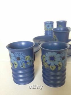 Vintage Mod Carlton Ware Blue Coffee/Tea 13 Piece Set C. 1960's Rare & Beautiful