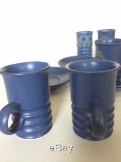 Vintage Mod Carlton Ware Blue Coffee/Tea 13 Piece Set C. 1960's Rare & Beautiful