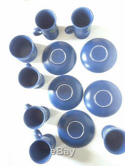 Vintage Mod Carlton Ware Blue Coffee/Tea 13 Piece Set C. 1960's Rare & Beautiful