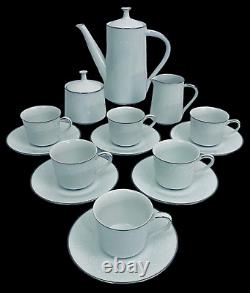 Vintage Noritake Reina 6450Q Demitasse Coffee Espresso Set with Mini 8 Coffee Pot