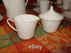 Vintage Norwegian Snow Top Porcelain Porsgrund Coffee Set by Eystein Sandnes