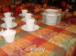 Vintage Norwegian Snow Top Porcelain Porsgrund Coffee Set by Eystein Sandnes