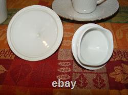 Vintage Norwegian Snow Top Porcelain Porsgrund Coffee Set by Eystein Sandnes