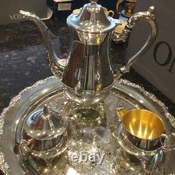 Vintage Oneida Du Maurier Silver Plated 4 pieceTea/Coffee Set