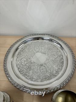 Vintage Oneida (USA) Silver Plated Coffee / Tea Serving Set Tray Pot Bowl Jug