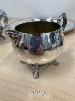 Vintage Oneida (USA) Silver Plated Coffee / Tea Serving Set Tray Pot Bowl Jug