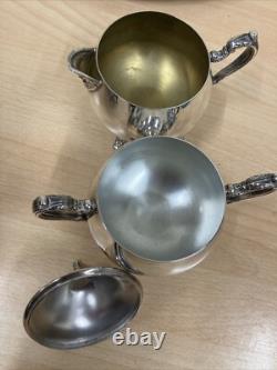 Vintage Oneida (USA) Silver Plated Coffee / Tea Serving Set Tray Pot Bowl Jug
