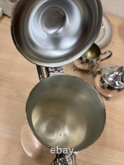 Vintage Oneida (USA) Silver Plated Coffee / Tea Serving Set Tray Pot Bowl Jug