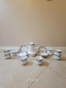 Vintage Paragon Boniston gold, blue and white colored china tea/coffee set
