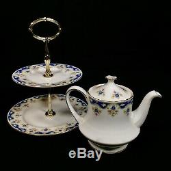 Vintage Paragon China Tea / Coffee Set For 6 People / Blue Boniston & Cake Stand
